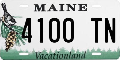 ME license plate 4100TN