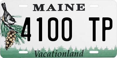 ME license plate 4100TP