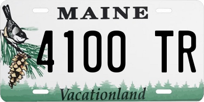 ME license plate 4100TR