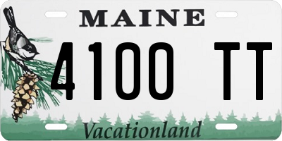 ME license plate 4100TT