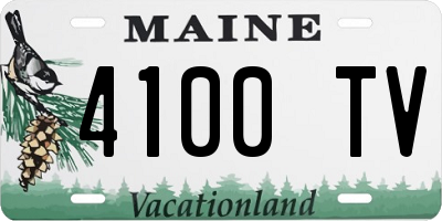 ME license plate 4100TV
