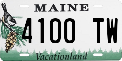 ME license plate 4100TW