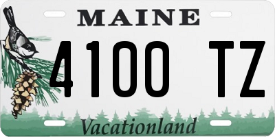 ME license plate 4100TZ