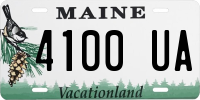 ME license plate 4100UA