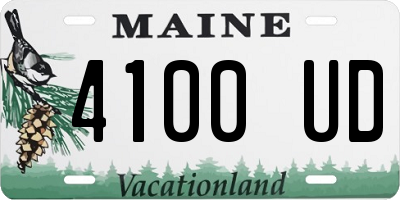 ME license plate 4100UD