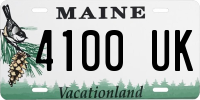 ME license plate 4100UK