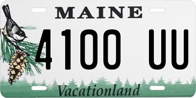 ME license plate 4100UU