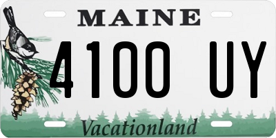 ME license plate 4100UY