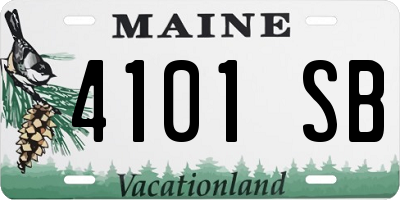 ME license plate 4101SB