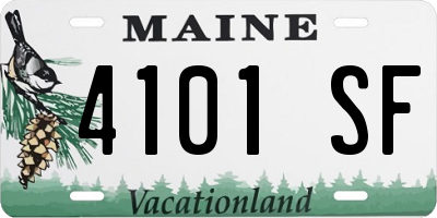 ME license plate 4101SF
