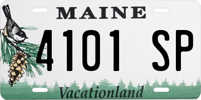 ME license plate 4101SP