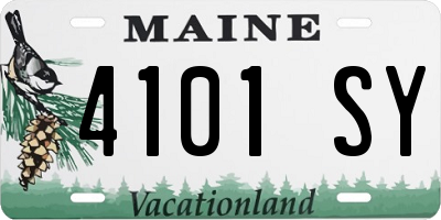 ME license plate 4101SY