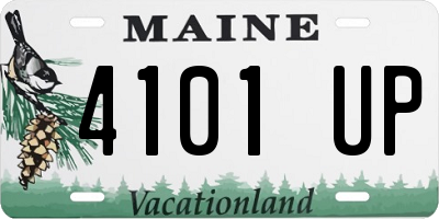 ME license plate 4101UP