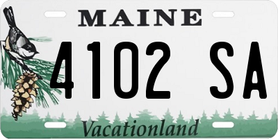 ME license plate 4102SA