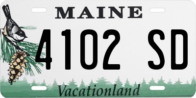 ME license plate 4102SD