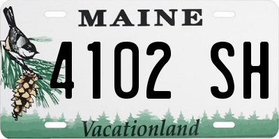 ME license plate 4102SH
