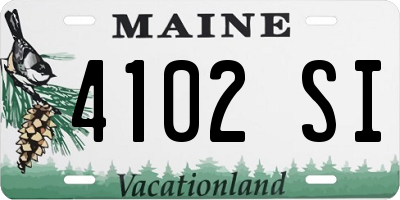 ME license plate 4102SI