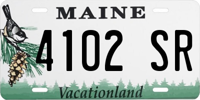 ME license plate 4102SR