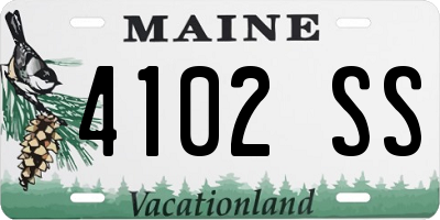 ME license plate 4102SS