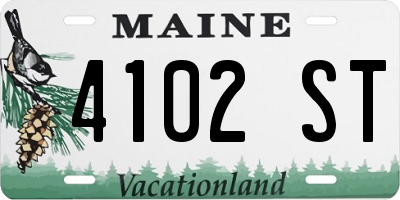 ME license plate 4102ST