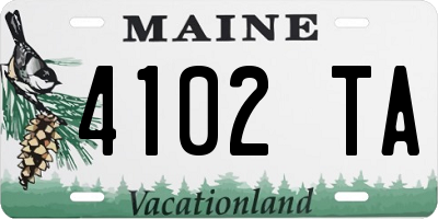 ME license plate 4102TA