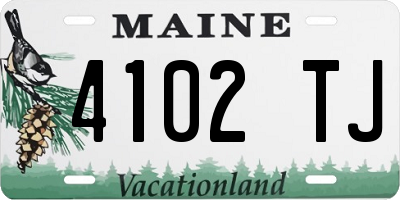 ME license plate 4102TJ