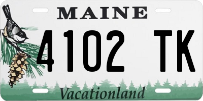ME license plate 4102TK