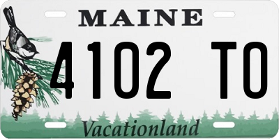 ME license plate 4102TO