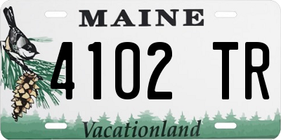 ME license plate 4102TR