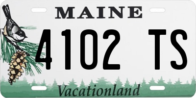 ME license plate 4102TS