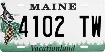 ME license plate 4102TW