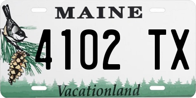 ME license plate 4102TX