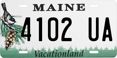 ME license plate 4102UA