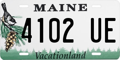 ME license plate 4102UE