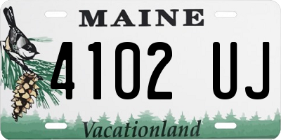ME license plate 4102UJ