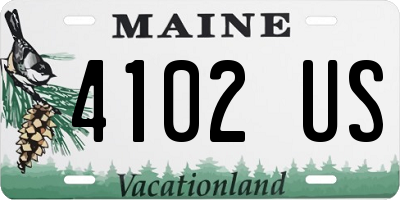 ME license plate 4102US