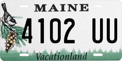 ME license plate 4102UU