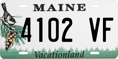 ME license plate 4102VF