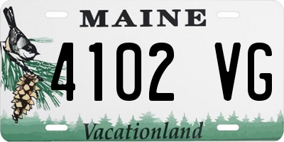 ME license plate 4102VG