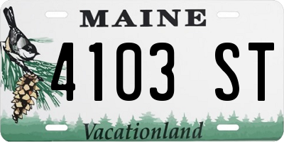 ME license plate 4103ST