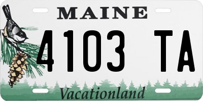 ME license plate 4103TA