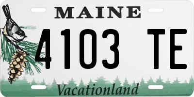 ME license plate 4103TE