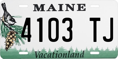 ME license plate 4103TJ