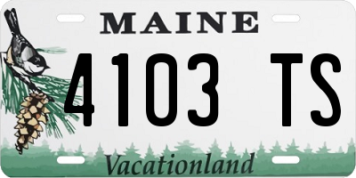 ME license plate 4103TS