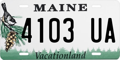 ME license plate 4103UA
