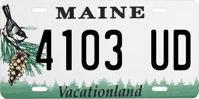 ME license plate 4103UD