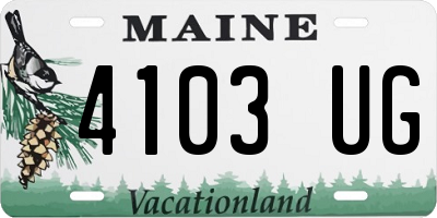 ME license plate 4103UG