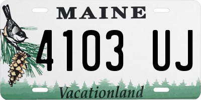 ME license plate 4103UJ