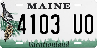 ME license plate 4103UO