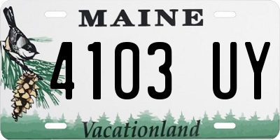 ME license plate 4103UY